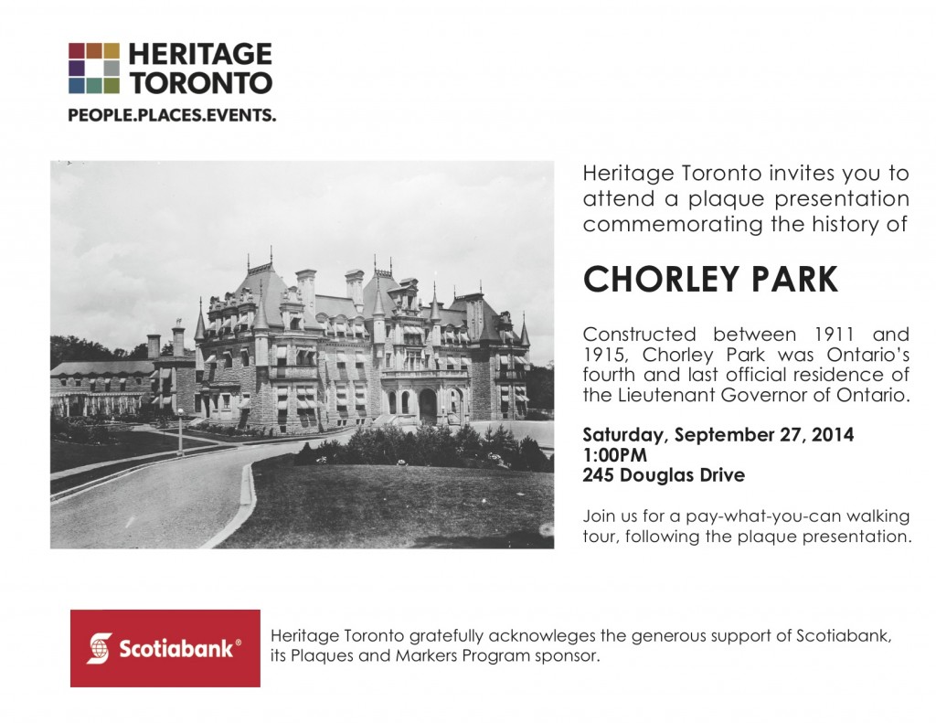 Chorley Park Invitation