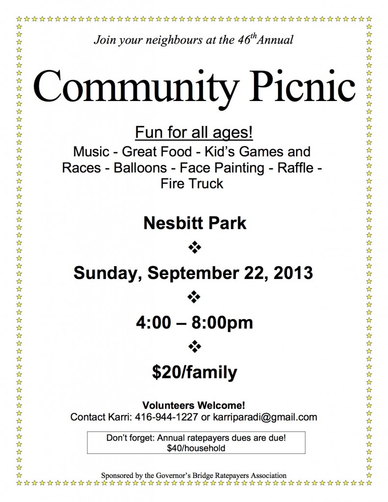 community picnic 2013 - poster version